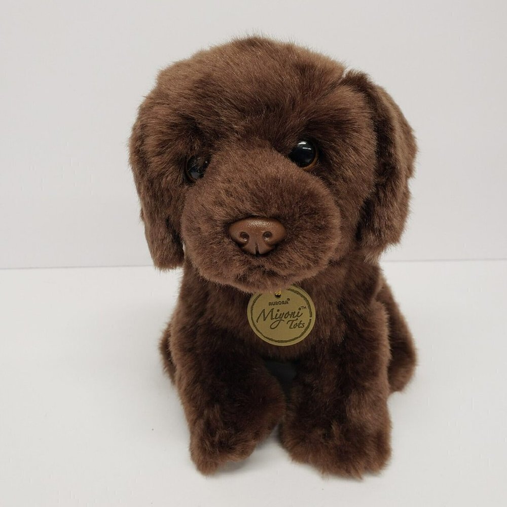 Aurora World 8" Brown Puppy Dog Miyoni Tots Chocolate Labrador 2019 Plush